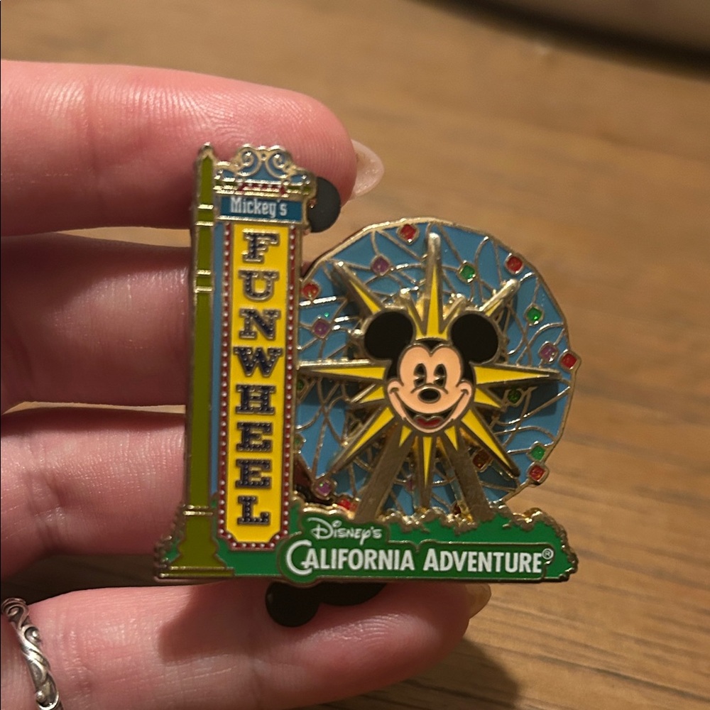 Disney Mickey's Fun Wheel Pin with Blue and Gold Accents
